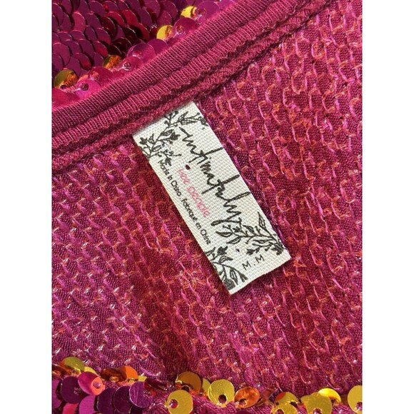 Intimately Free People Seeing Double Sequin Dress Medium Purple Fuchsia Gold - Picture 7 of 15